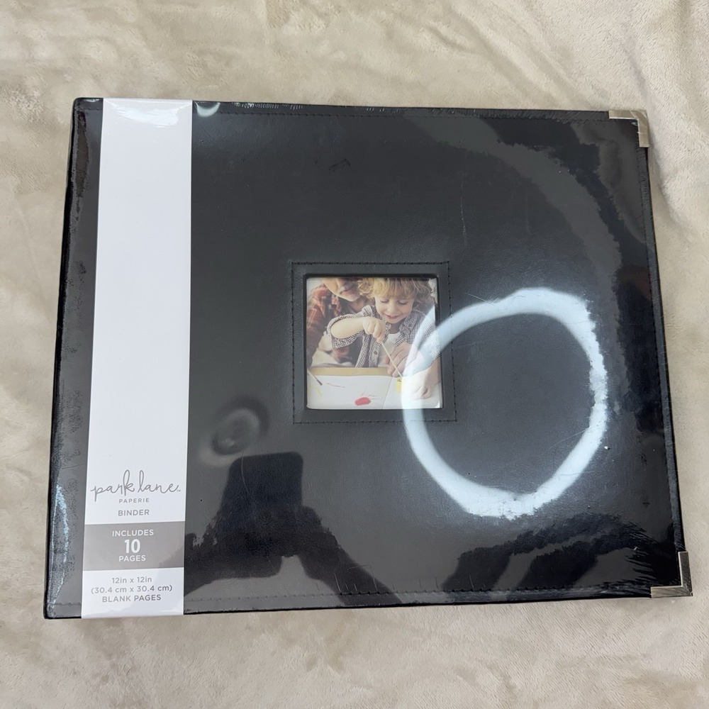 Park Lane Paperie 12x12 Black Leather Ring Binder Scrapbook Album New Sealed‎